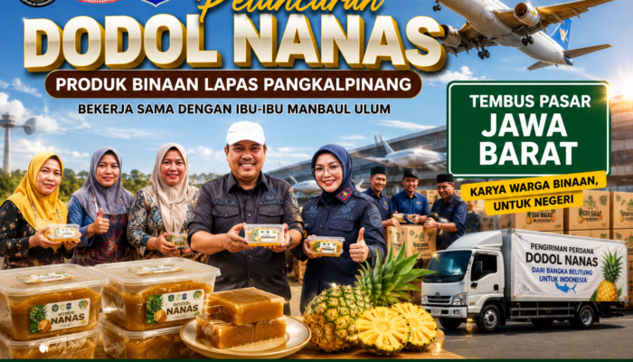 Dodol Nanas Hasil Pembinaan Warga Binaan Tembus Pasar Jawa Barat, Kakanwil Ditjenpas Babel: Bukti Nyata Pembinaan Produktif