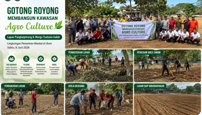 Lapas Pangkalpinang dan Warga Tuatunu Indah Gotong Royong Bangun Kawasan Agro Culture